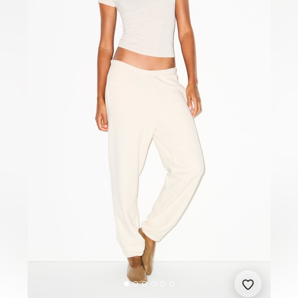SKIMS NWT Cotton Fleece Jogger - Oatmeal Heather